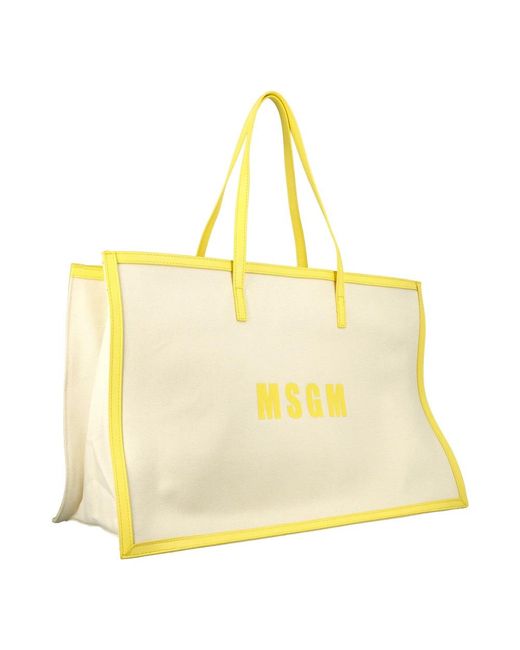 MSGM Yellow Tote Bags