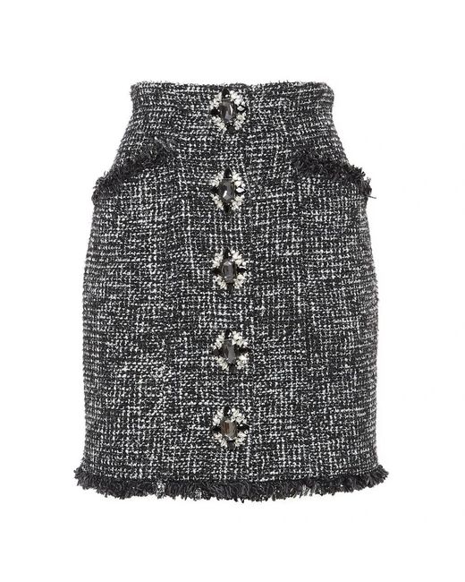 Philipp Plein Rokken ,Zwart ,Tweed Tweed Rok in het Gray