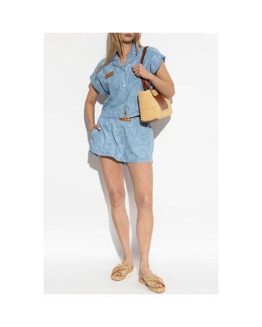 Denim Shirts di Versace in Blue