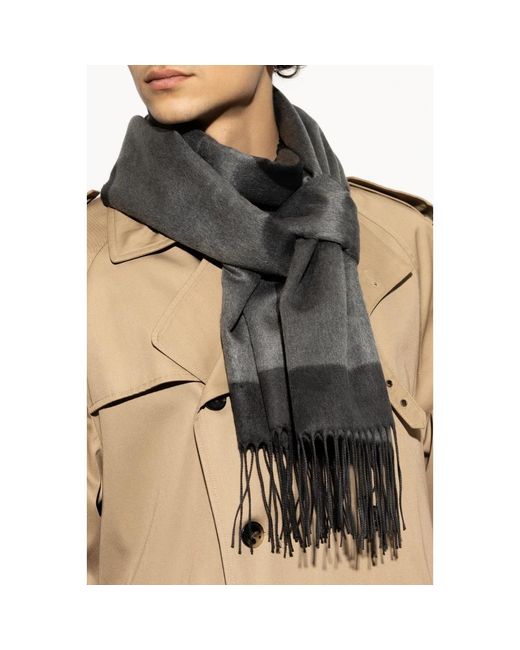 Saint Laurent Black Silk Scarves for men
