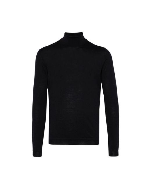 GOES BOTANICAL Blauer merinowoll rollkragenpullover in Black für Herren