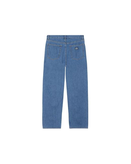 Obey Blue Straight Jeans for men
