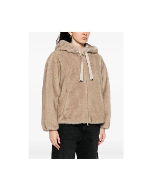 Herno Natural Faux Fur & Shearling Jackets