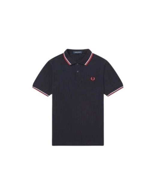 Fred Perry Blue Polo Shirts for men