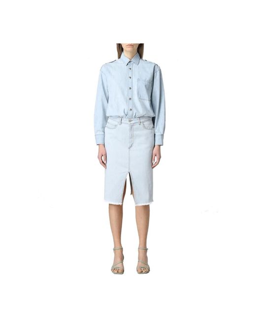 Stella McCartney Blue Shirt Dresses