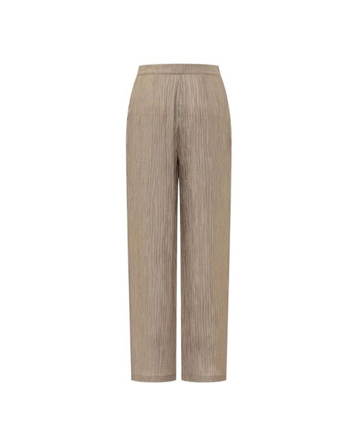 Emporio Armani Brown Wide Trousers