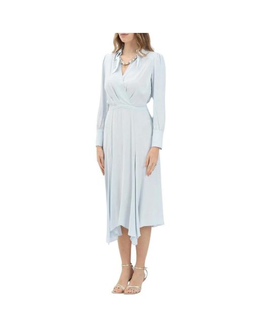 Elisabetta Franchi Blue Shirt Dresses