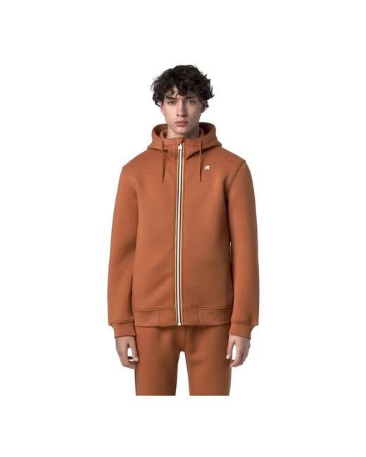 Zip-Throughs K-Way de hombre de color Brown