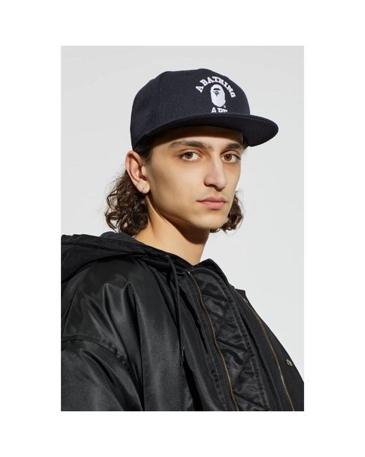 A Bathing Ape Logo Baseball Cap in Black für Herren