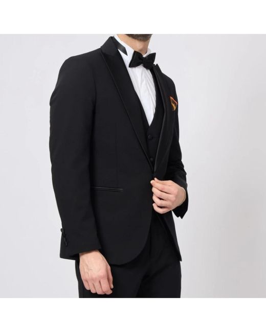 Bharnaba Black Single Breasted Suits for men