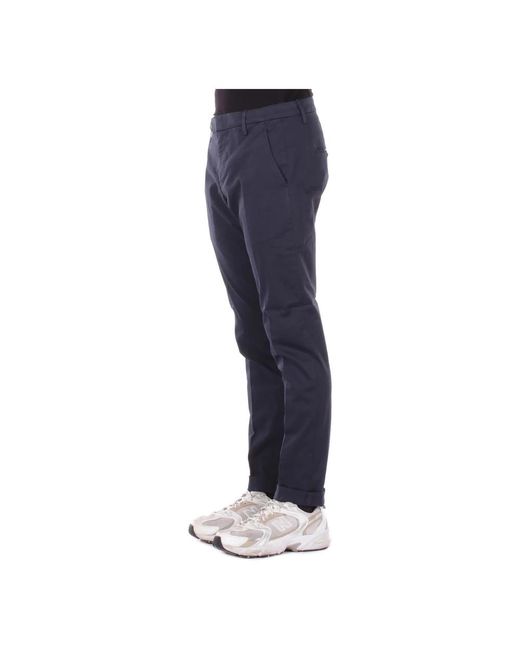 Dondup Blue Slim-Fit Trousers for men