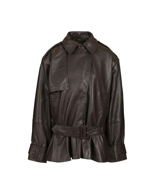 ROTATE BIRGER CHRISTENSEN Black Leather Jackets
