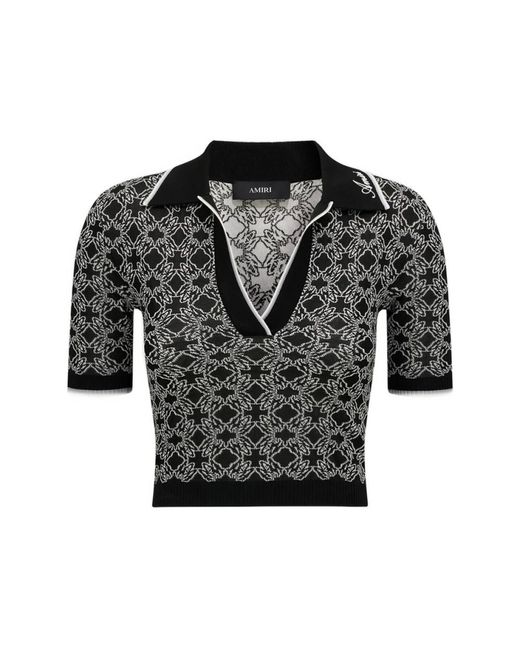 Amiri Black Polo Shirts