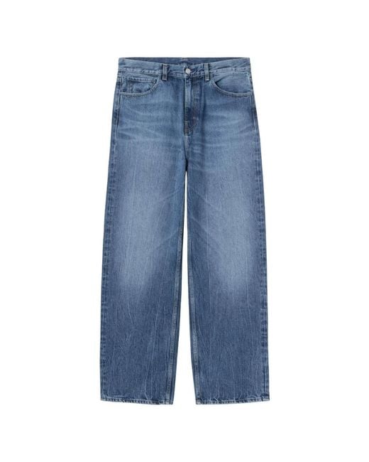 Carhartt Blue Straight Fit Jeans for men