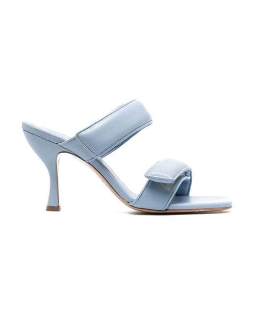 Gia Borghini Blue Heeled Mules
