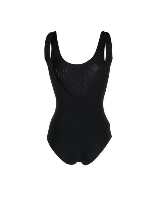 Jil Sander Badmode ,Zwart ,One-Piece Badpak in het Black