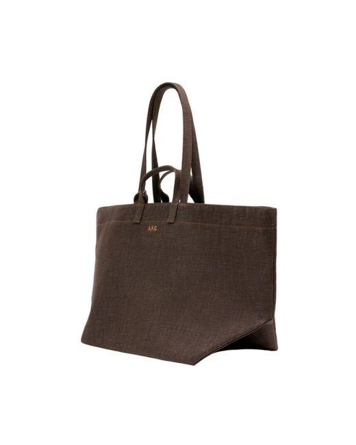 A.P.C. Brown Tote Bags