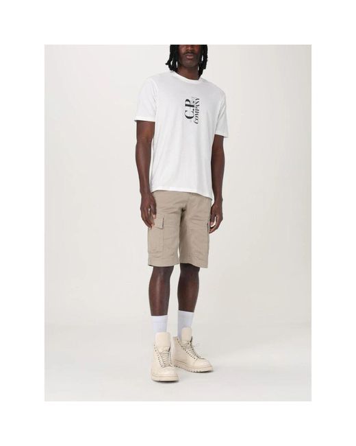 C P Company Khaki Cargo Shorts Mit Mehreren Taschen in Natural für Herren