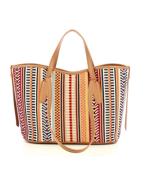 Coccinelle Multicolor Wandelbare Handtasche Mit Ledergriffen