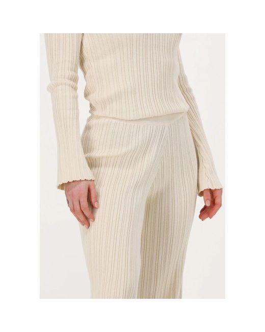 Another Label Natural Gestrickte Flared Hose Aurelie