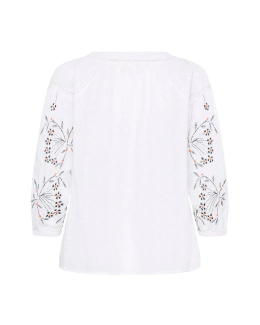 Cream Blouses in het White
