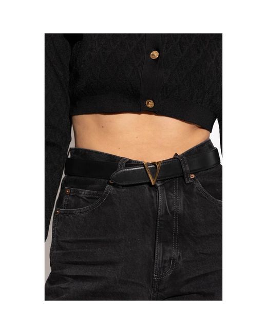 Versace Accessoires ,Zwart ,Leer Leren Riem in het Black