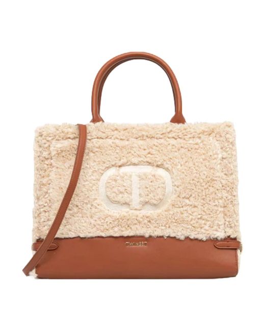 Twinset Brown Elegante Und Funktionale Schultertasche