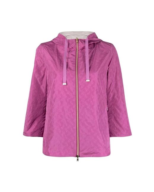 Herno Omkeerbaar Jack Met Monogramprint in het Purple