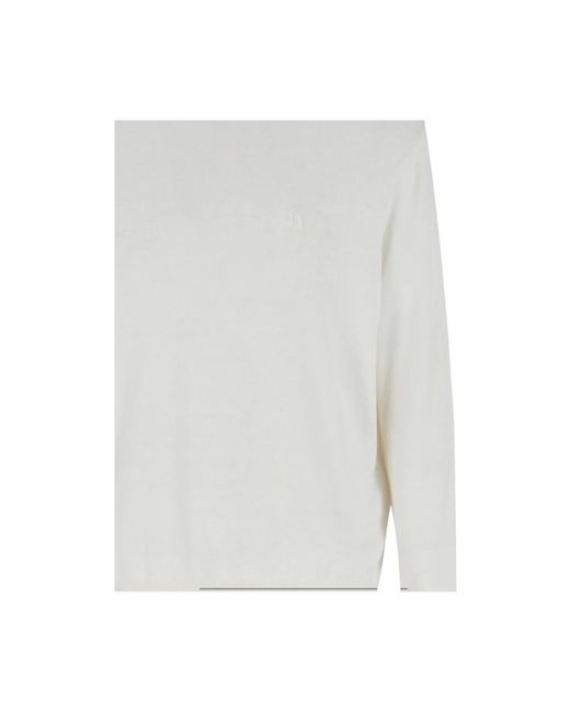 ARMANI EXCHANGE White Round-Neck Knitwear for men