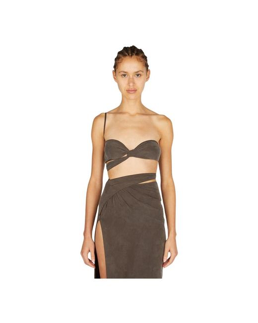 Jacquemus Brown Sleeveless Tops