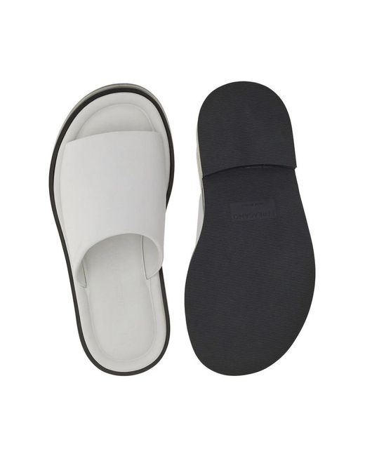 Ferragamo White E Ledersandalen