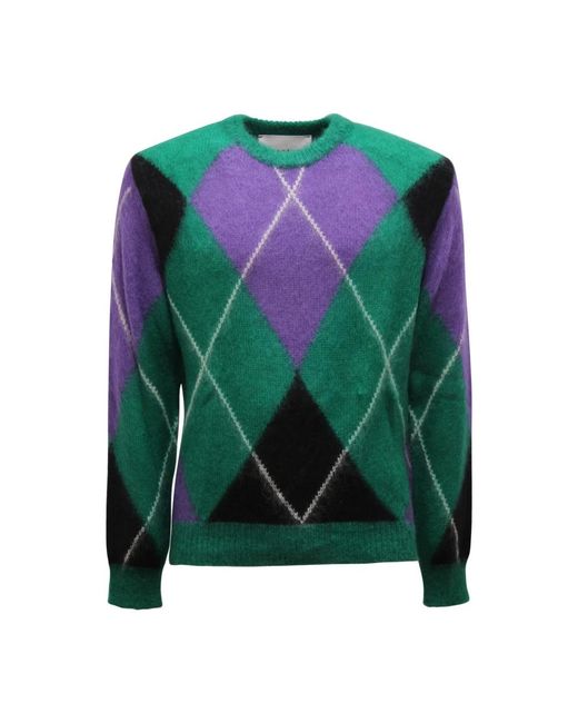 Amaranto Green Round-Neck Knitwear for men