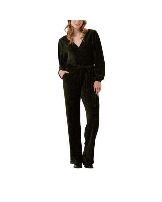Another Label Black Grüner Jumpsuit Langarm Stilvoll