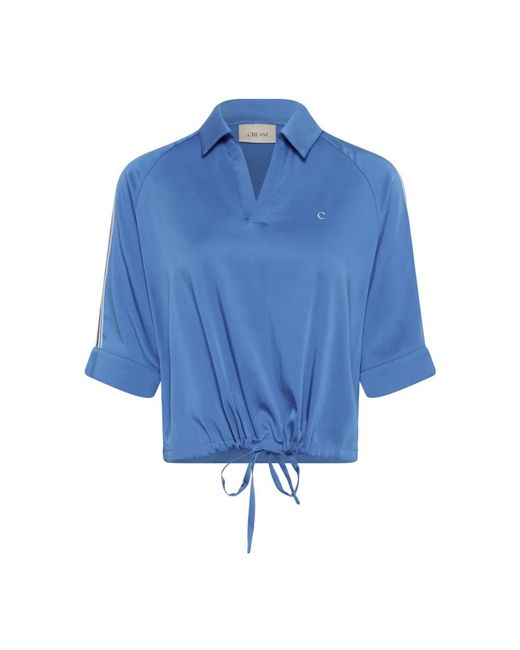 Cream Polo Hemden in het Blue