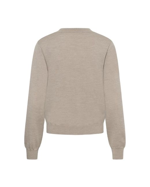 Part Two Gray Round-Neck Knitwear