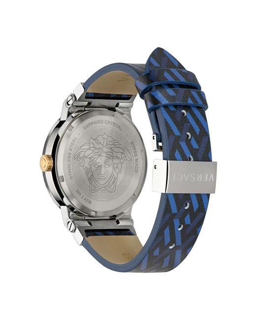 Versace Greca Logo Horloge in het Blue