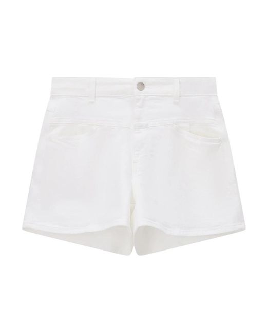 Closed Denim Shorts in het White