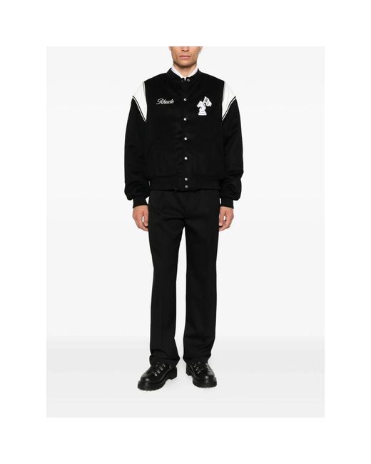 Rhude Black Bomber Jackets for men