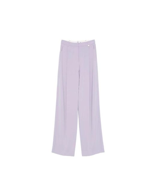 Elisabetta Franchi Purple Wide Trousers