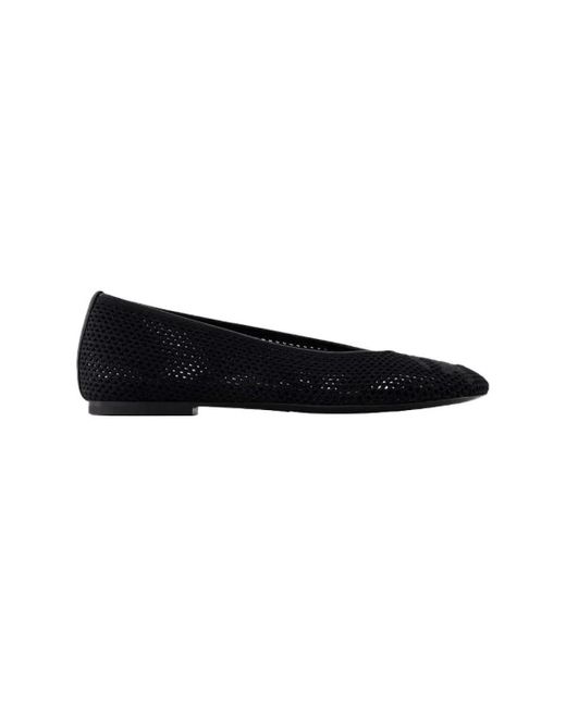 Cuero zapatos-planos Burberry de color Black