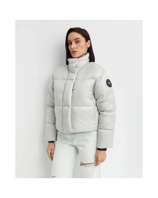 Canada Goose Jassen ,Grijs ,Nylon Zilveren Pufferjas Cypress Stijl in het Gray