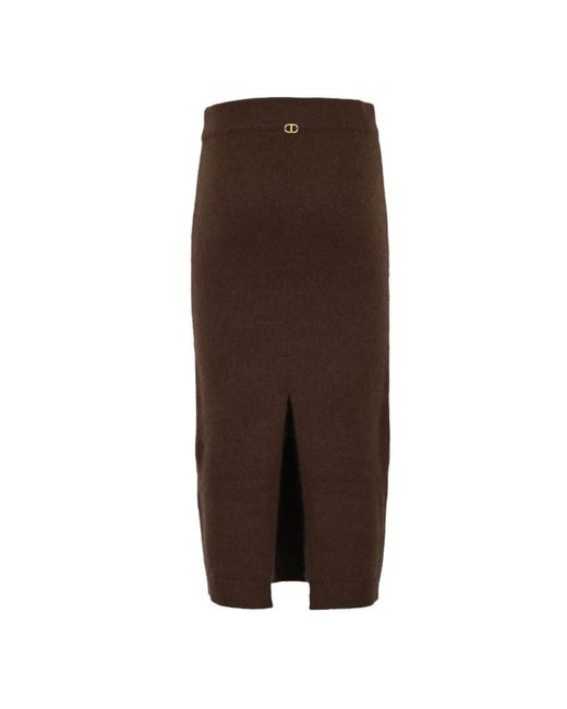Twinset Brown Midi Skirts