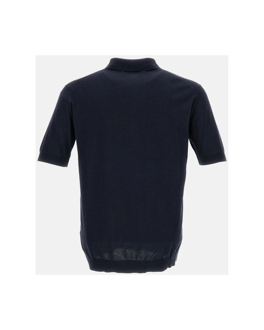 John Smedley Blue Polo Shirts for men