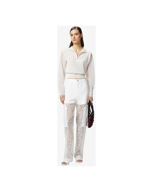 Pinko White Straight Trousers