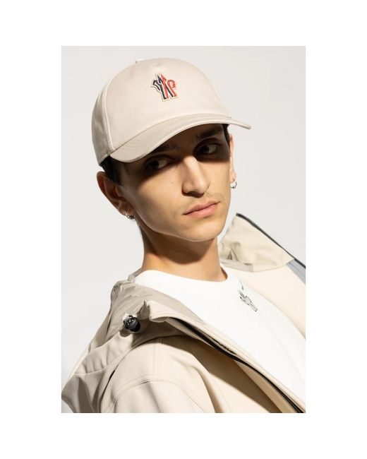 Moncler Accessoires ,Grijs ,Katoen Pet in het White voor heren