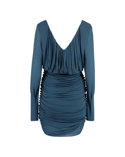Short Dresses Saint Laurent de color Blue