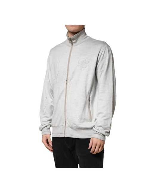 Dolce & Gabbana Gray Zip-Throughs for men