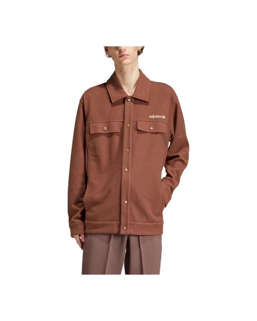 Giacca overshirt elegante di Adidas in Brown da Uomo