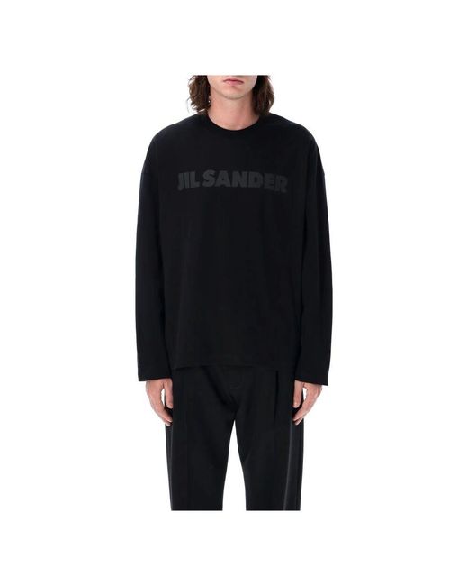 Jil Sander Black Logo T-Shirt for men