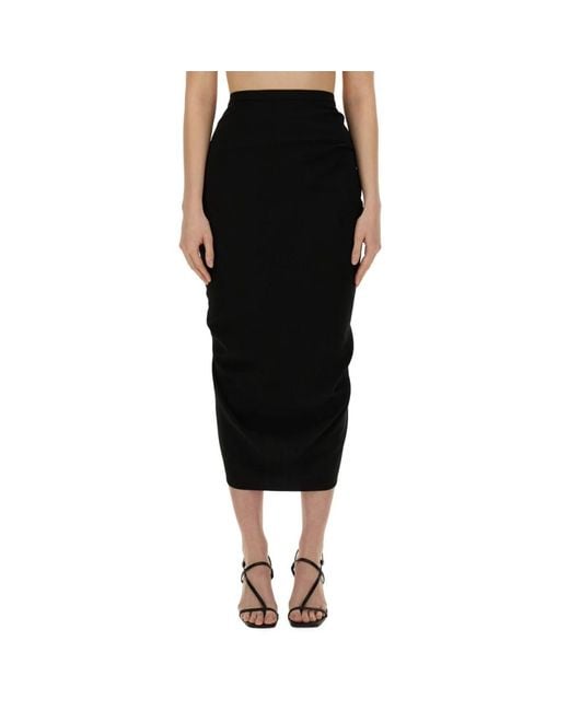 Dries Van Noten Black Midi Skirts